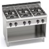 6-BURNER GAS STOVE WITH CABINET BERTO'S MOD G7F6M 