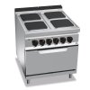 4 SQUARE PLATE ELECTRIC COOKING RANGE + 2/1 ELECTRIC OVEN E9PQ4+FE BERTO'S E9PQ4+FE